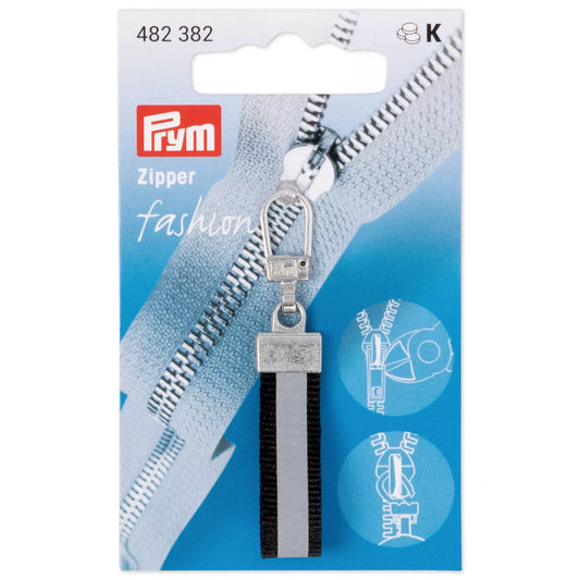 Fashion Zipper puller reflective black