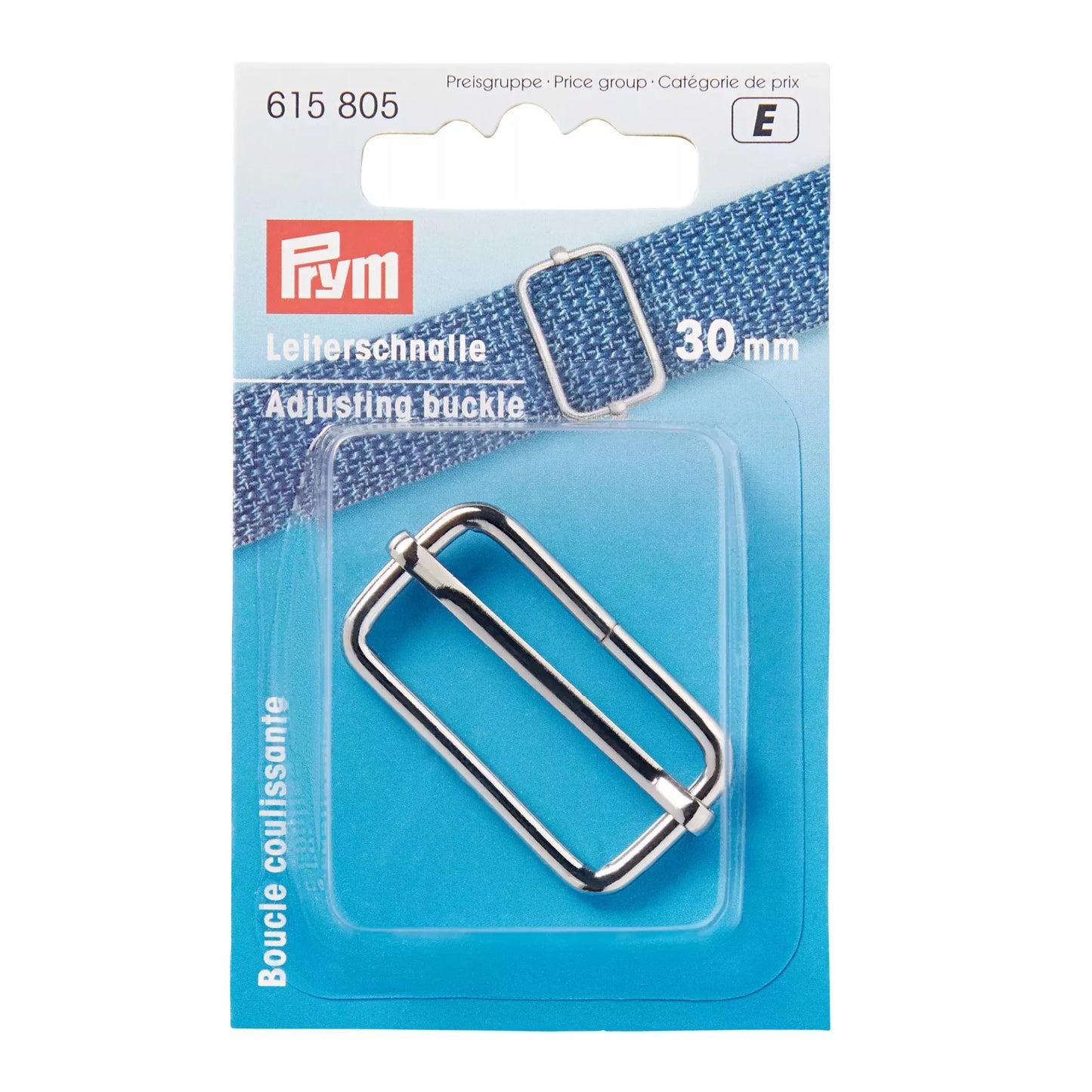 Adjusting buckle 30 mm silver-coloured