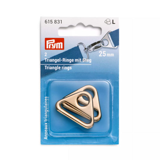 Triangle rings 25mm new gold 2pc