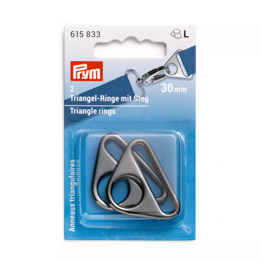 Triangle rings 30mm gunmetal  2pc