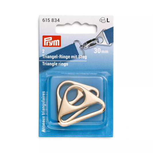 Triangle rings 30mm new gold  2pc