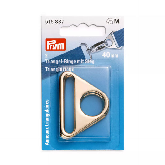 Triangle rings 40mm new gold 2pc