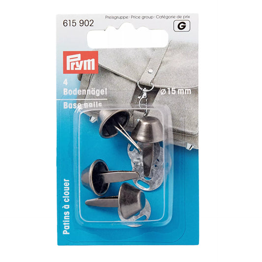 Base nails for bags 15 mm antique silver