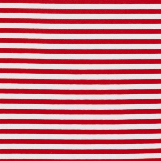Red Yarn Dyed Jersey Stripe