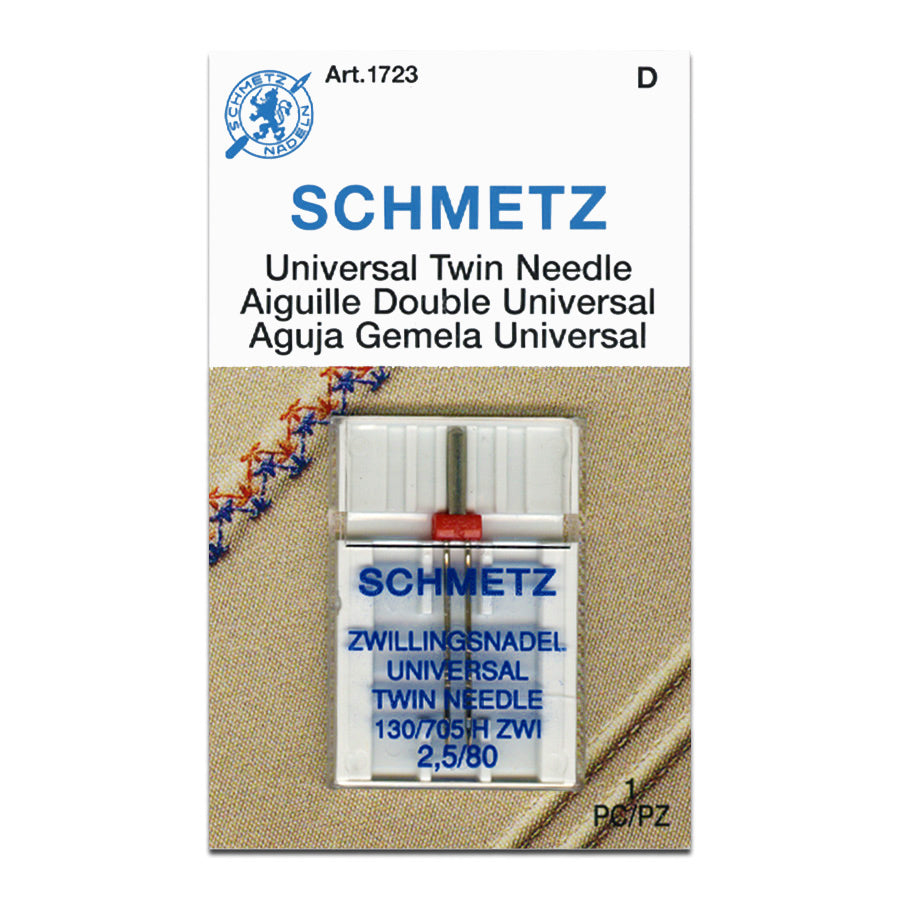 Schmetz Universal Needle 130/705H twin needle 2.5mm 80 