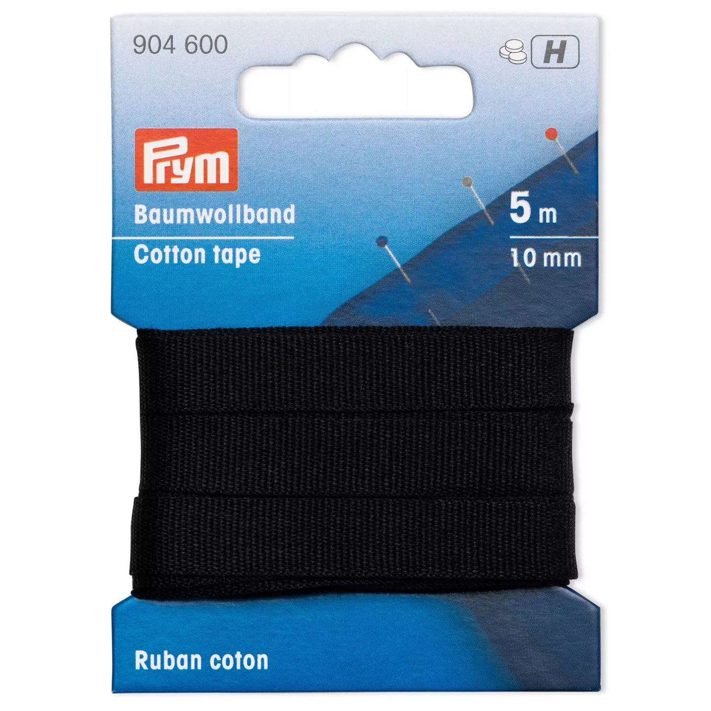Cotton Tape 10 mm black