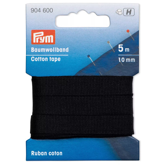 Cotton Tape 10 mm black