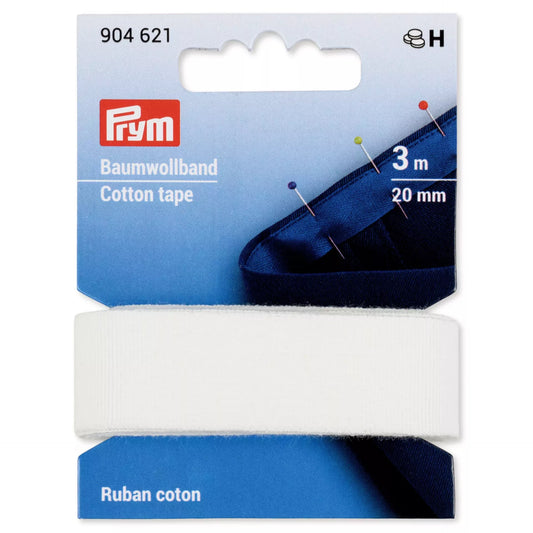 Cotton Tape 20 mm white