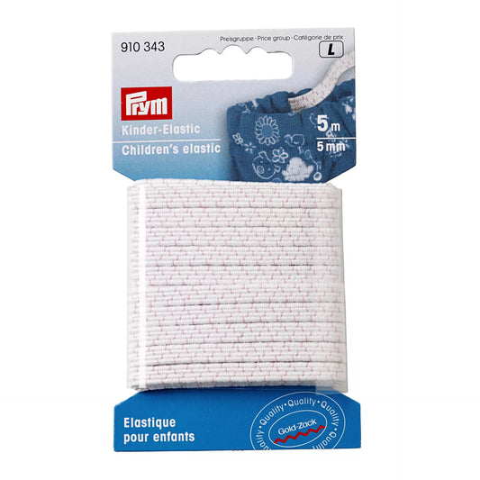 Children's Elastic 5 mm white