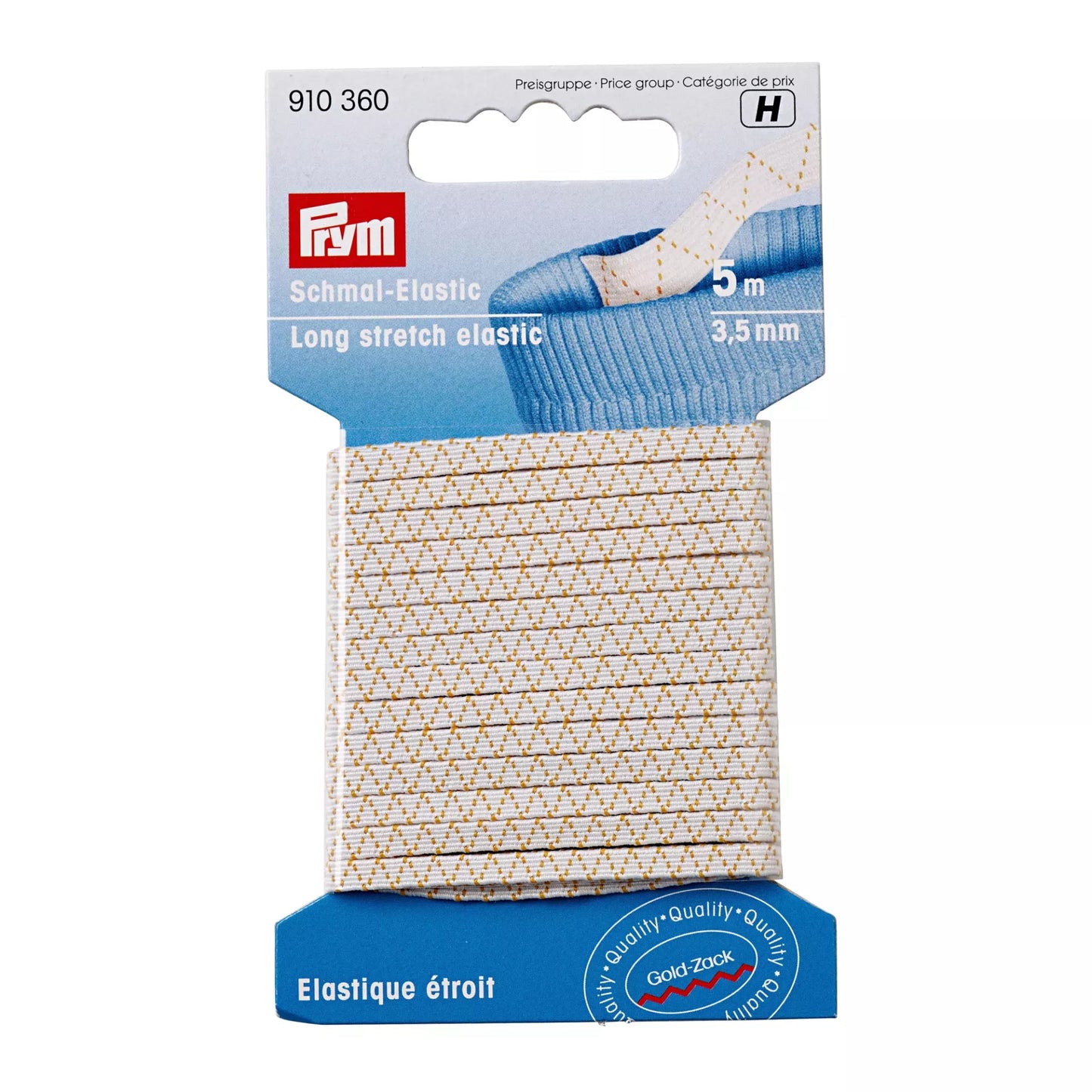 Long Stretch Elastic 3.5 mm white