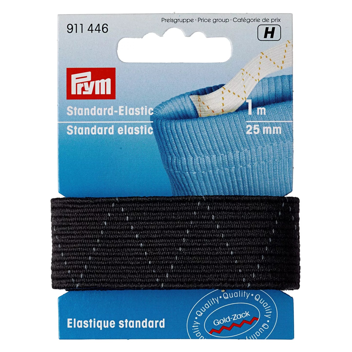Standard elastic BLACK 1M