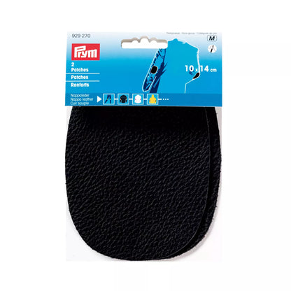 Patches nappa leather for sewing on 10 x 14 cm black
