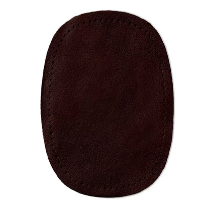 Patches nappa leather for sewing on 10 x 14 cm dark brown
