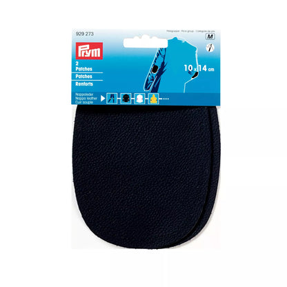 Patches nappa leather for sewing on 10 x 14 cm dark blue