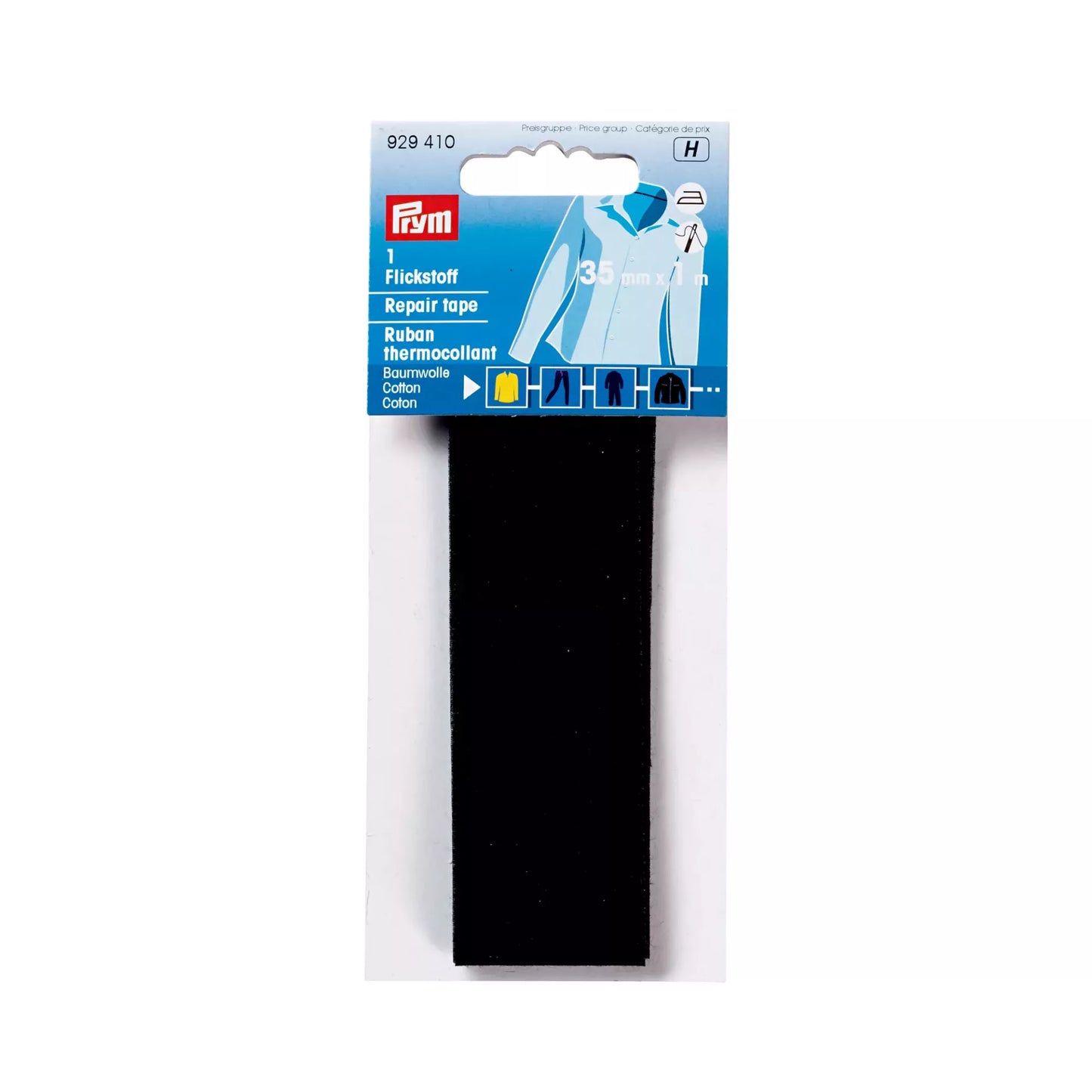 Repair tape CO iron-on 3.5 x 100 cm black