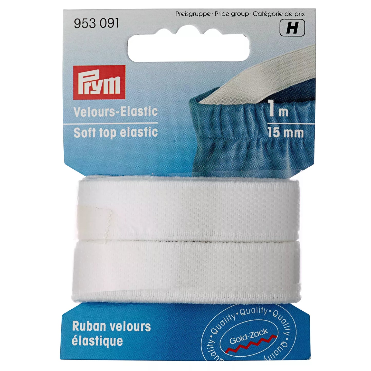 Soft top elastic 15 mm white