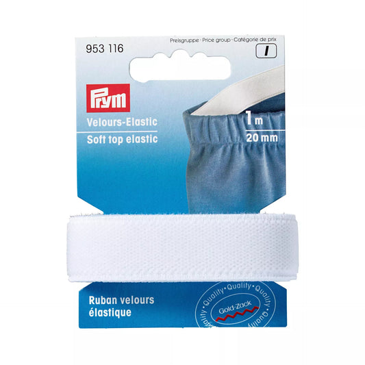 Soft top elastic 20 mm white