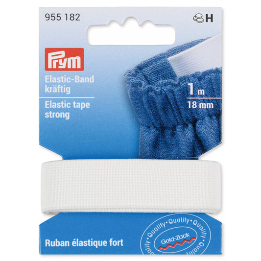 Elastic tape strong 18 mm white
