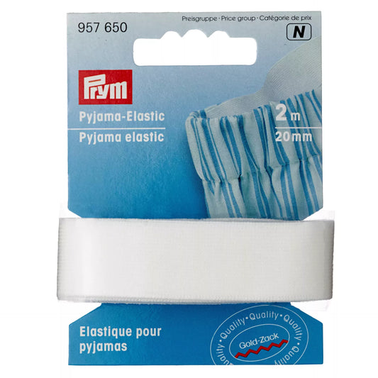 Pyjama-Elastic 20 mm white