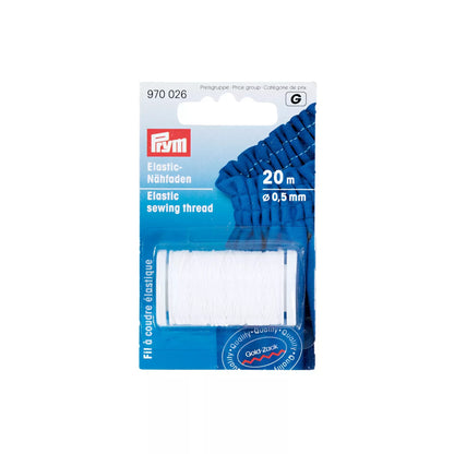 Prym Elastic sewing shirring threads 0.5mm white