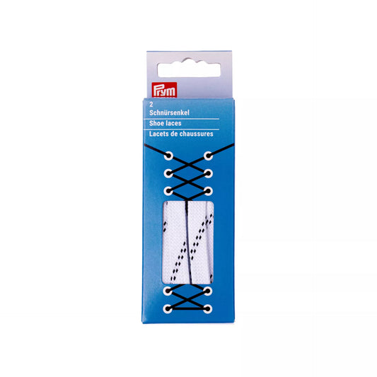 Flat laces water-repel.10mm100cm wht/blk