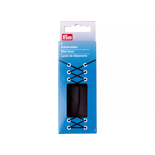 Flat laces satin 15mm 100cm black