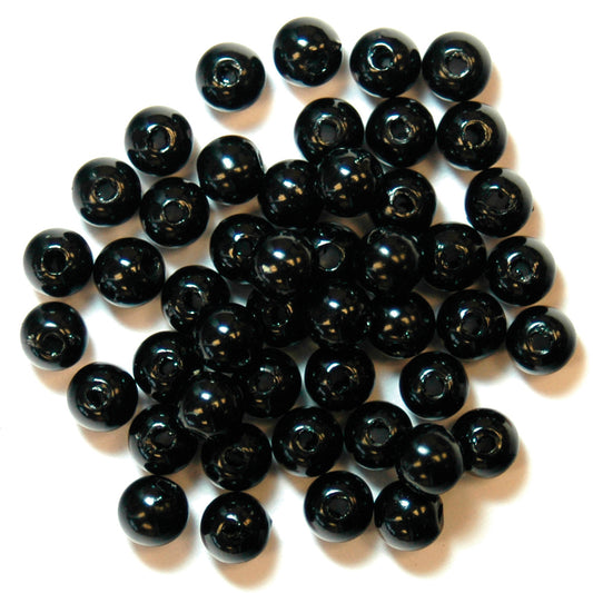 Black Pearl Beads 5mm  pack of 40