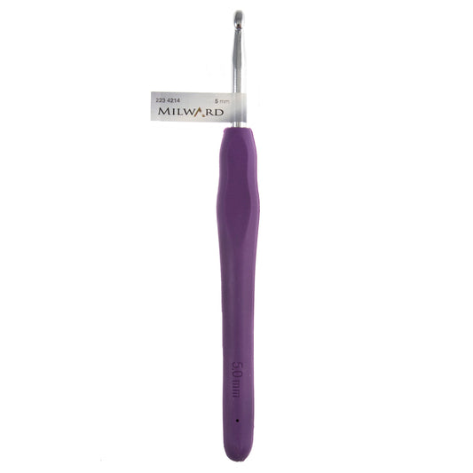 Soft Grip Crochet Hook 5mm  Purple image 0