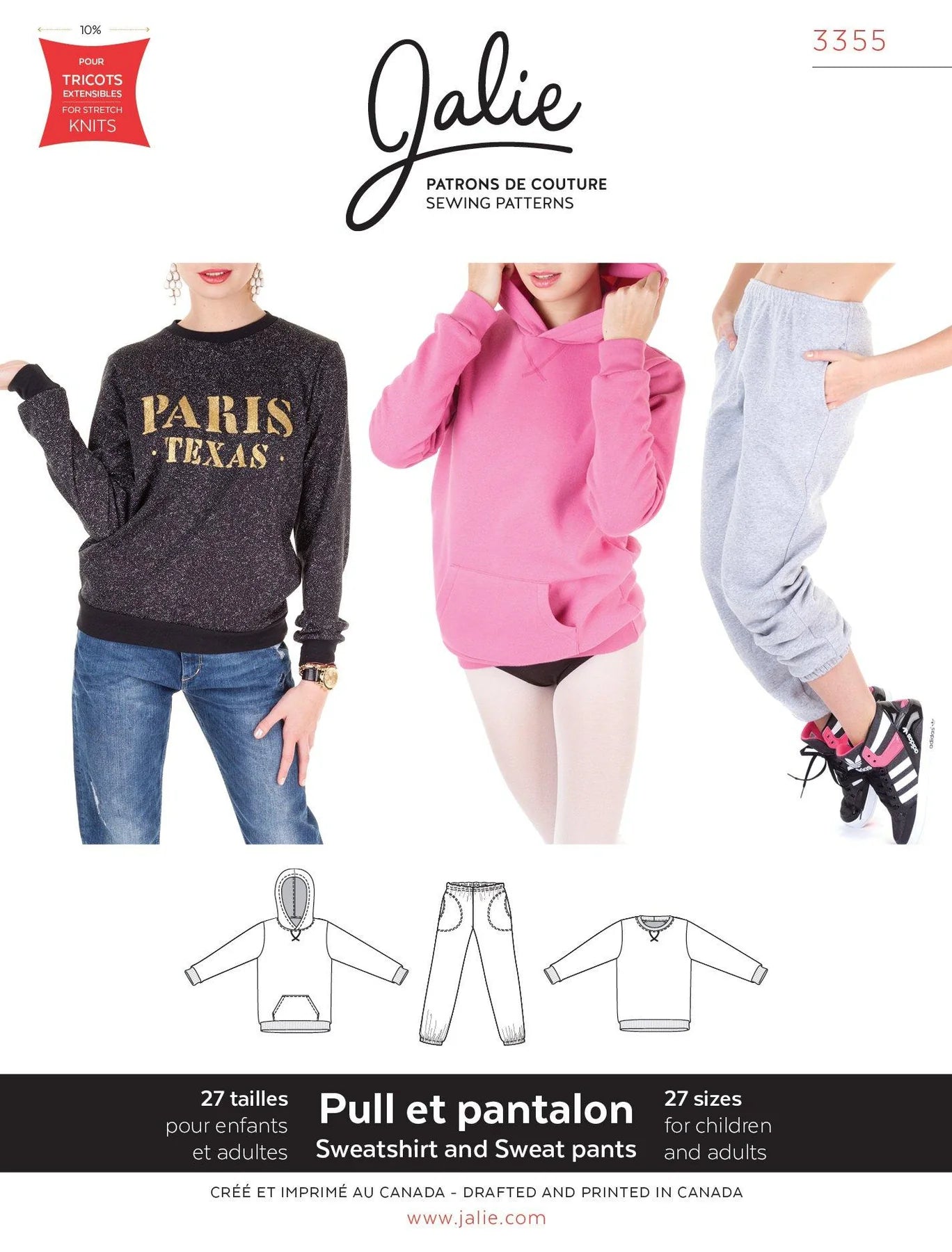 Sweatshirt, Hoodie and Sweat Pants by Jalie