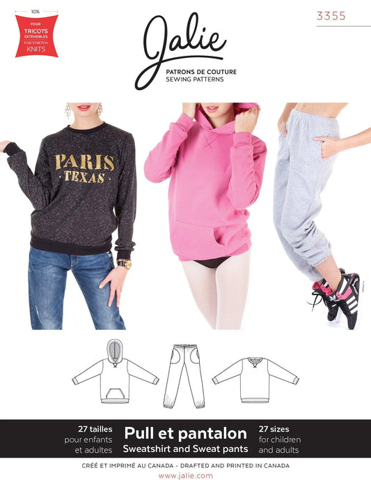 Sweatshirt, Hoodie and Sweat Pants by Jalie