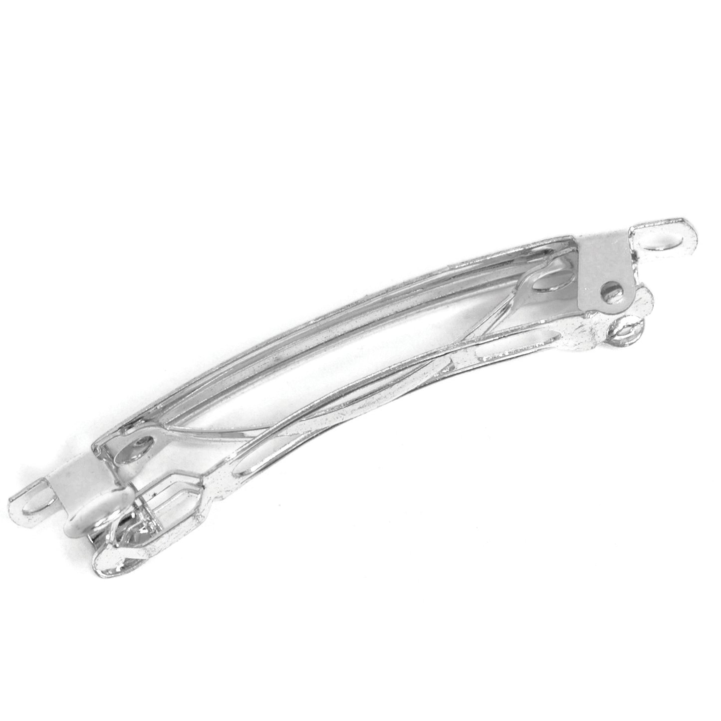 Pack of 5 50mm silver barrette