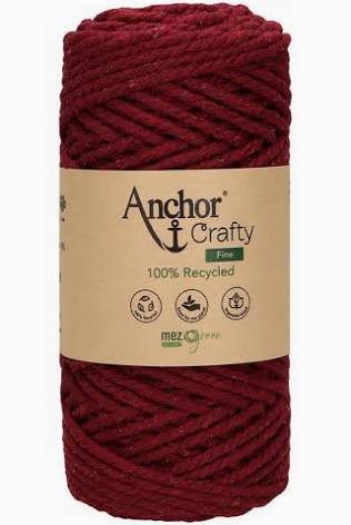 Anchor Crafty Macrame Yarn - Burgundy image