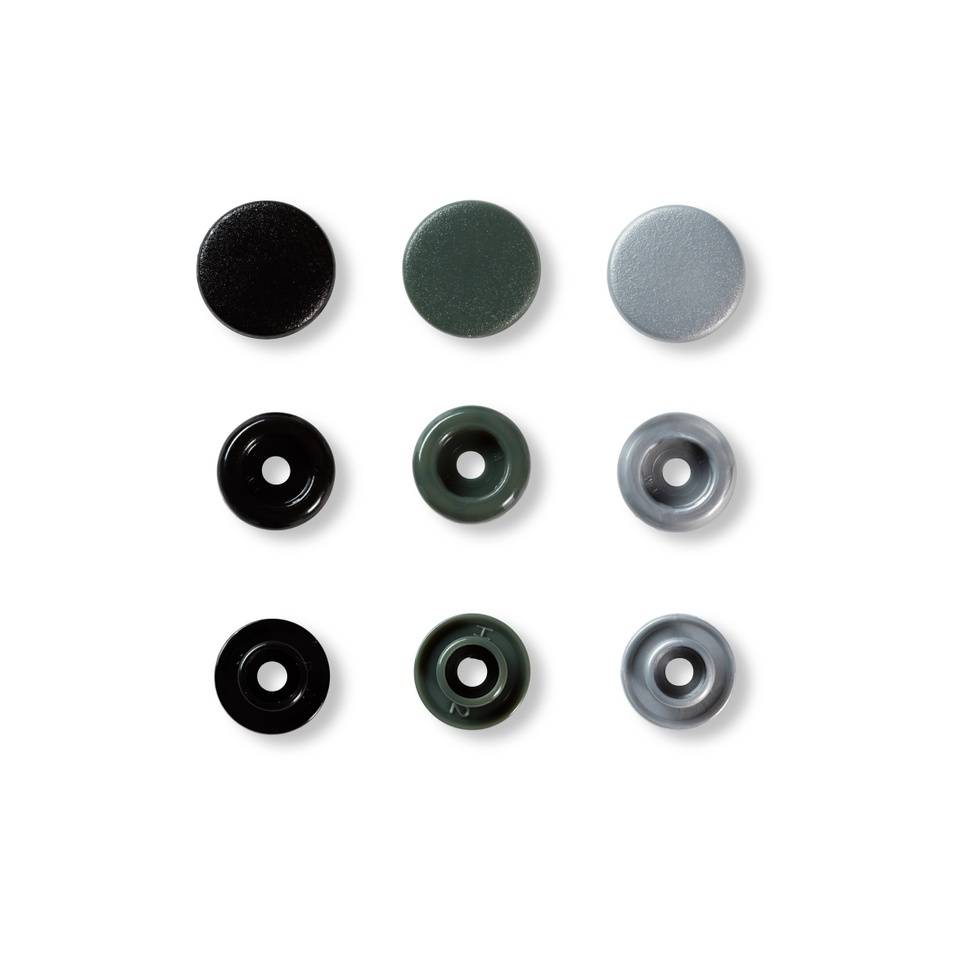 Grey Colour snap plastic fastener, 12.44 mm image 1