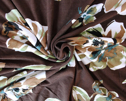 Big Floral Stretch Viscose