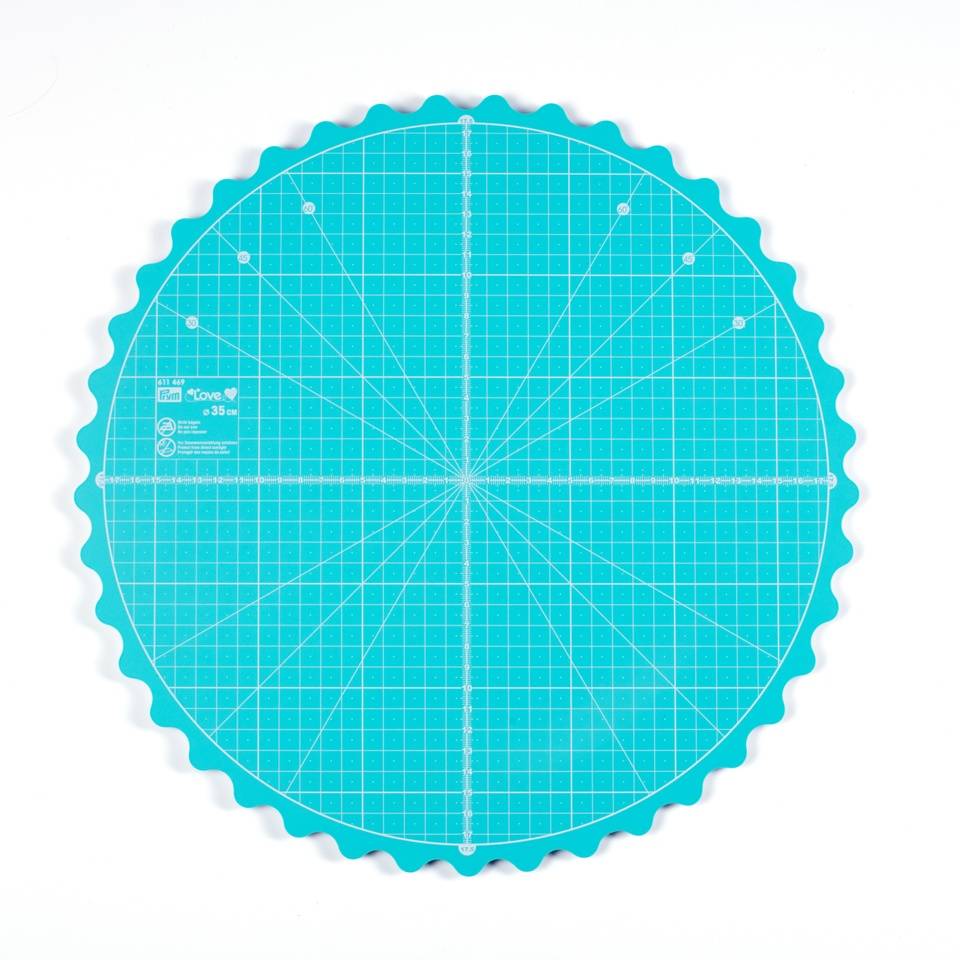 Prym Love Rotating cutting mat round 35 cm mint image 0