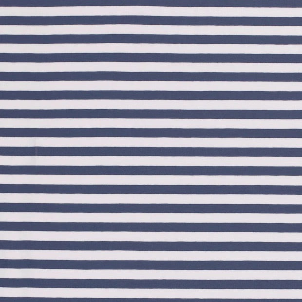 Indigo Yarn Dyed Jersey Stripe