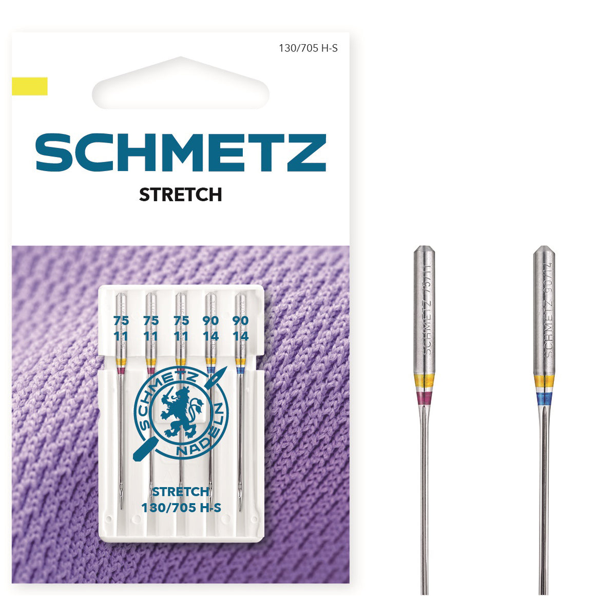 Sewing Machine Needles: Stretch: Assorted: 75(11)-90(14): 5 Pieces