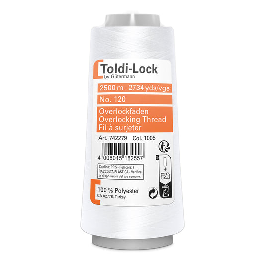 Toldi-Lock Overlocking Thread: 2500m - White