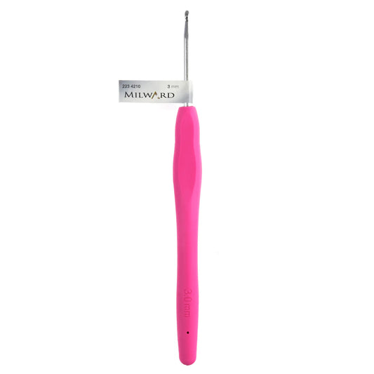 Soft Grip Crochet Hook 3.00mm pink image 0