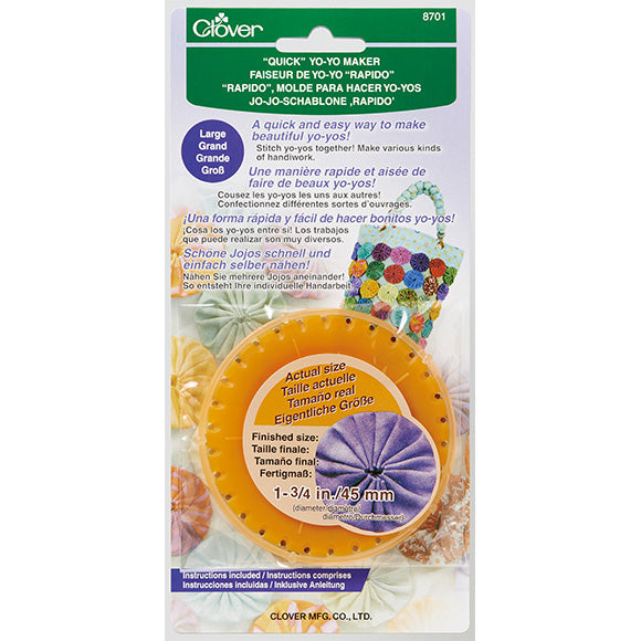 Clover Quick Yo-Yo Maker Template : Large [Finished size approx. 45mm]