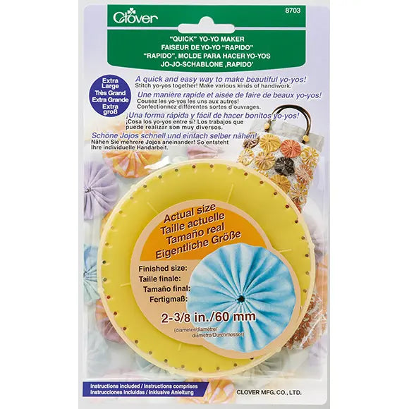 Clover Quick Yo-Yo Maker Template : Extra Large [Finished size approx. 60mm]