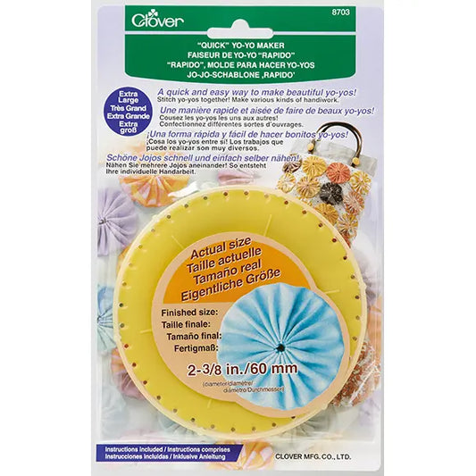 Clover Quick Yo-Yo Maker Template : Extra Large [Finished size approx. 60mm]