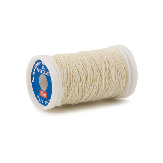 Natural White Elastic Sewing Thread / Shirring O.5mm X 20m image 0