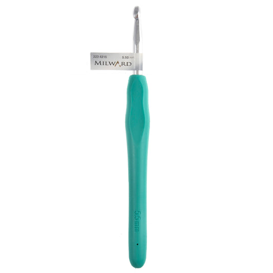 Soft Grip Crochet Hook 5.50mm: Jade Green image 0