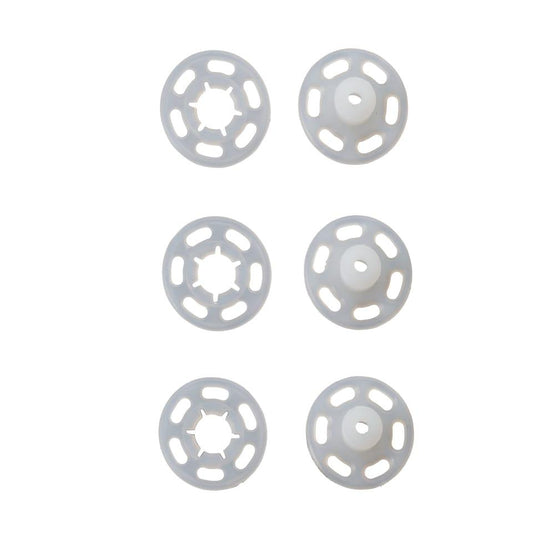 Light plastic sew-on snap fasteners
