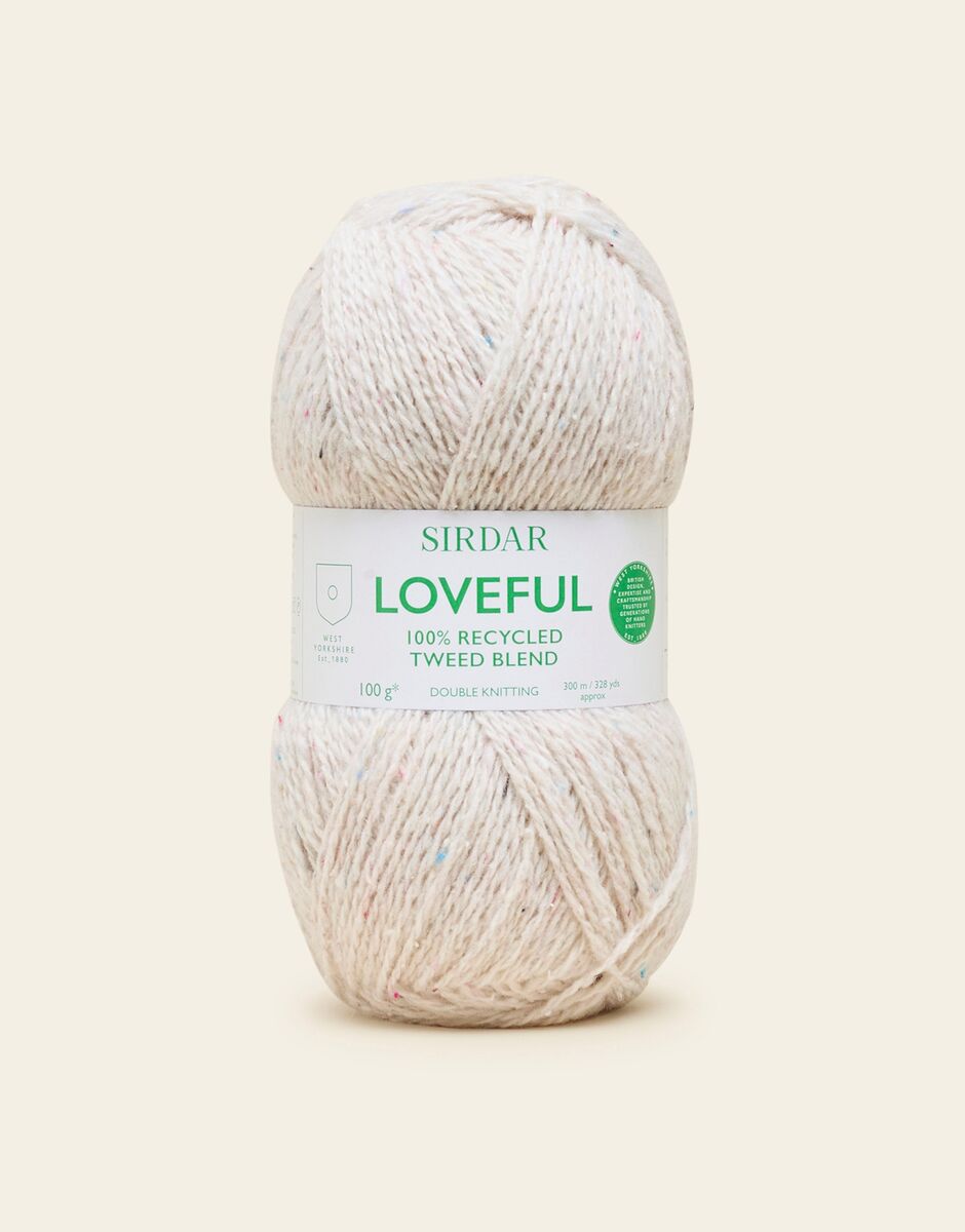 Sirdar Loveful 100% Recycled Tweed Blend Acrylic Double Knit Yarn