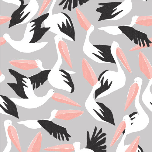 Pelicans – Rayon Fabric by Ophelia Pang for Cloud9 Fabrics