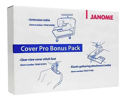 Janome Cover Pro CP3000 Coverlock Machine - Heavy duty with built in needle threader ***Special Purchase - Save £150 and Bonus pack worth £90+***
