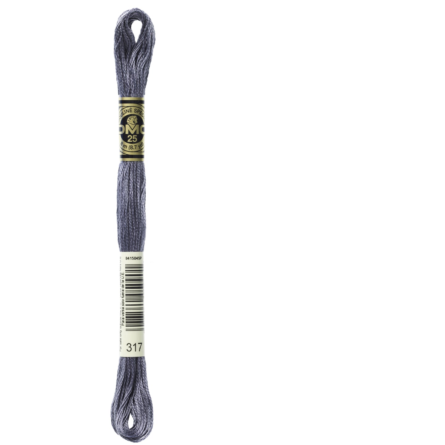 Mouliné Stranded Cotton:  8m: Skein - Metalic Steel