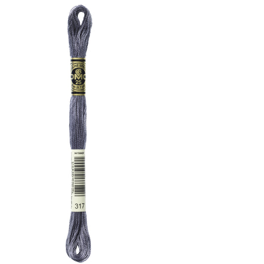 Mouliné Stranded Cotton:  8m: Skein - Metalic Steel